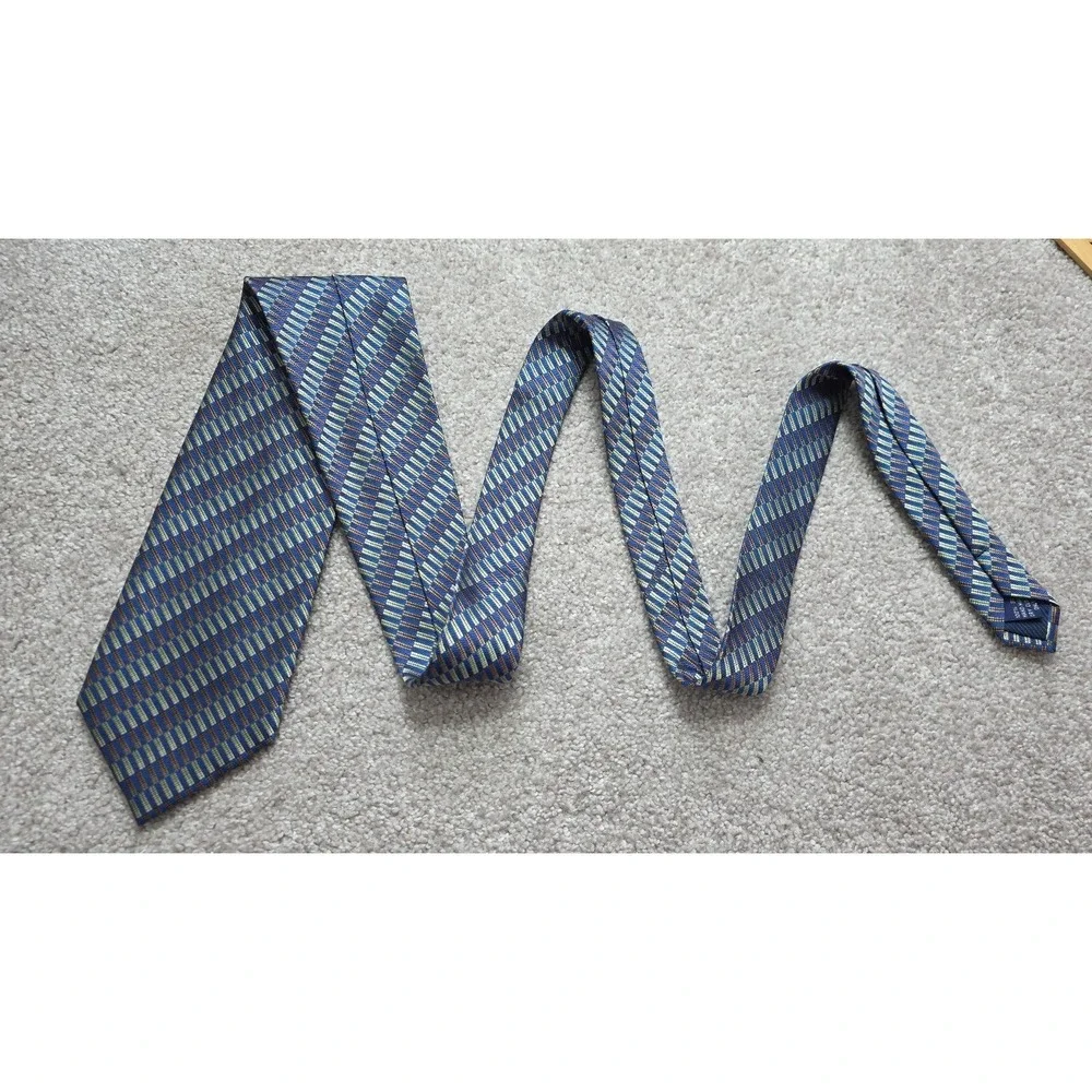HENRY JACOBSON Tie Lot Of 6 Mens Multicolor Geometric Preppy Neckties‎